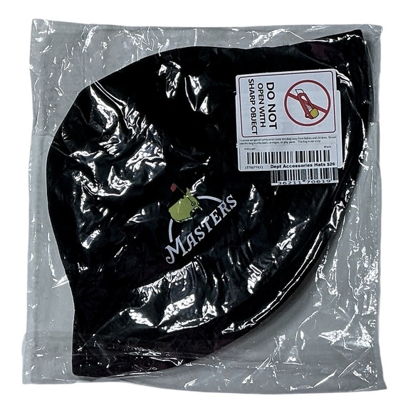 Bucket Hat Masters Golf Logo Cotton Adult Unisex Men Black Multicolor One Size - Picture 7 of 16